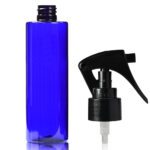 250ml Cobalt Blue PET Plastic Bottle With Mini Trigger Spray