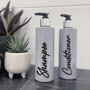 250ml Grey Shampoo & Conditioner Bottle Set