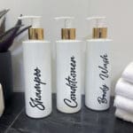 250ml White refillable plastic bottles