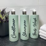 500ml Sage Green Bathroom Bottle Set