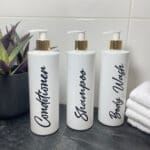 500ml White Bathroom Bottle Set
