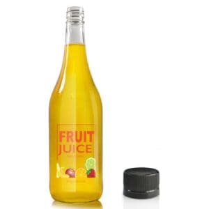 750ml Clear Glass Juice Bottle with screw cap