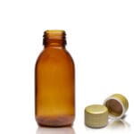 100ml Amber Glass Sirop Bottle With Gold T/E Cap