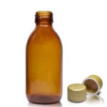 200ml Amber Glass Syrup Bottle & Tamper Evident Cap
