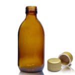250ml Amber Glass Syrup Bottle With Tamper Evident Cap