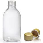 250ml Plastic Medicine Bottle With Gold T/E Cap