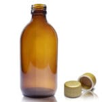 300ml Amber Glass Medicine Bottle With Gold T/E Cap