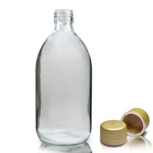 500ml Clear Glass Sirop Bottle With Gold T/E Cap