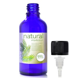 50ml Blue Glass Essential Oil Bottle With CRC Dropper Cap