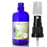 100ml Blue Glass Essential Oil Bottle With Atomiser Spray