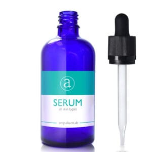 100ml Blue Glass Serum Bottle With CRC Pipette