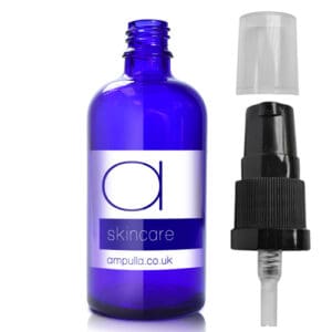 100ml Blue glass Skincare Dropper Bottle