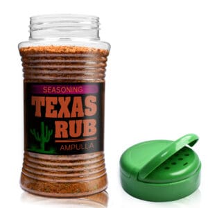 500ml Round PET Plastic Spice Jar With Flapper Cap