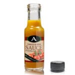 100ml Glass Sauce Bottle With T/E Black Cap