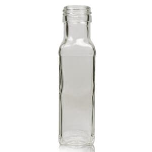 100ml Clear Glass Square Sauce