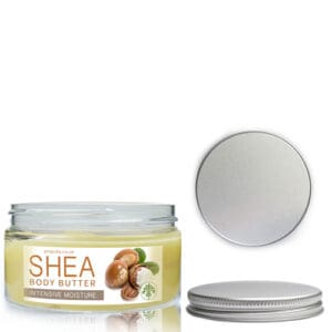 100ml Clear Plastic Body Butter Container With Aluminium Cap