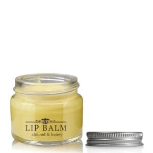 15ml Clear Glass Lip Balm Pot With Aluminium Cap