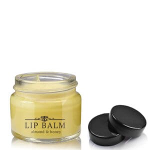 15ml Clear Glass Lip Balm Pot With Screw Cap