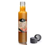 250ml Glass Sauce Bottle With T/E Black Cap