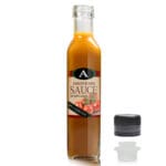 250ml Glass Square Sauce Bottle With Black Pour Cap