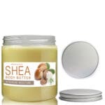 250ml Clear Plastic Body Butter Container With Aluminium Cap