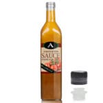 750ml Glass Square Sauce Bottle With Black Pour Cap