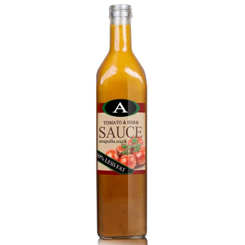 750ml Glass Square Sauce Bottle