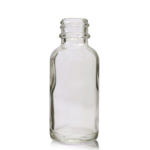 30ml Clear Glass Boston Bottle
