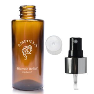 100ml Luxury Amber Glass Cosmetic Bottle With Luxury Atomiser Spray