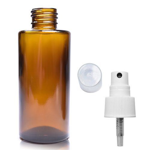 100ml Amber Glass Simplicity Bottle With Atomiser Spray