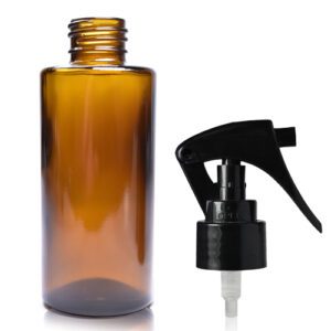 100ml Amber Glass Simplicity Bottle With Mini Trigger Spray