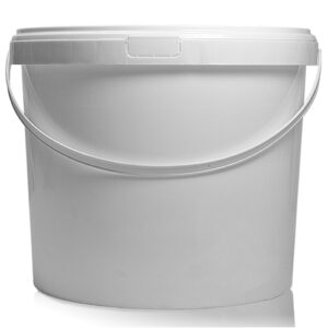 17L White plastic bucket