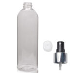 500ml Clear Boston Bottle With Silver Spray