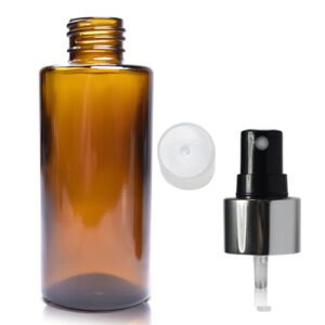 100ml Luxury Amber Glass Cosmetic Bottle With Luxury Atomiser Spray