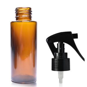 50ml Amber Glass Simplicity Bottle With Mini Trigger Spray