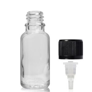 20ml Clear Glass Dropper Bottle With dropper cap