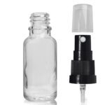 20ml Clear Glass Dropper Bottle With spray head