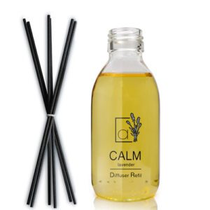 150ml Clear Glass Diffuser Bottle With Black Reeds (No Cap)