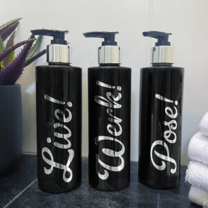 250ml Reusable Black Cosmetic Bottle Set