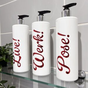 500ml Live werk and pose set - White