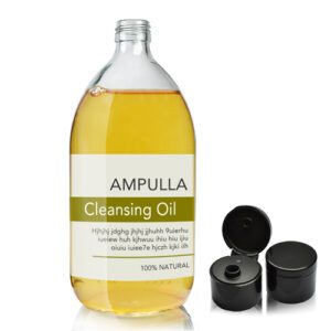 1000ml Clear Glass Sirop Bottle With Flip Top Cap