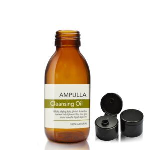 125ml Amber Glass Sirop Bottle With Flip Top Cap