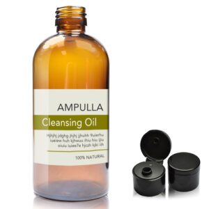 250ml Amber Glass Boston Bottle With Flip Top Cap