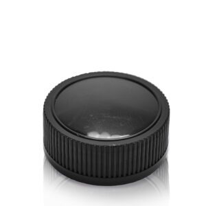 31.5mm Ribbed Black Cap