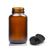 120ml Frosted Amber Glass Pharmapac Jar With Screw Cap