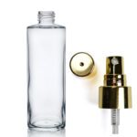 200ml Clear Glass Simplicity Bottle With Gold Atomiser Spray