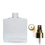 500ml Clear PET Rectangular Bottle With Gold Atomiser Spray