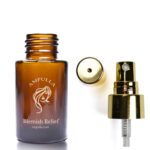 30ml Luxury Amber Glass Cosmetic Bottle With Gold Atomiser Spray