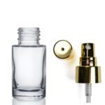 30ml Clear Glass Simplicity Bottle With Gold Atomiser Spray