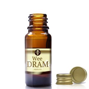 10ml Amber Glass Dram Bottle With Aluminium Cap